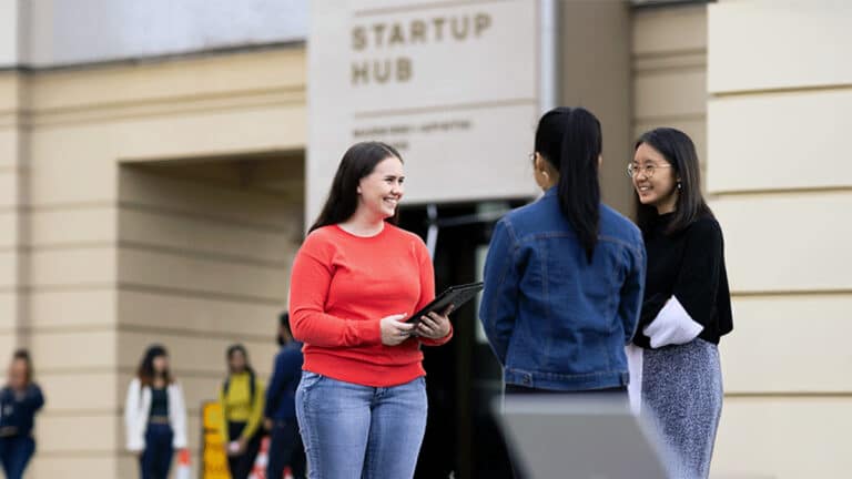 Postgraduate students on Australian campus